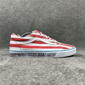 Vans Old Skool Where’s Waldo Mens Size 11.5 Red White Athletic Skate Shoes Used